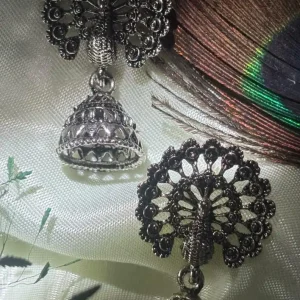 Silver Jhumka